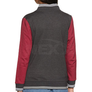 Chaqueta Letterman de Color Sólido para Mujer, Ropa de Invierno Transpirable, Acabado de Alta Calidad, Resistente - Product Image 3