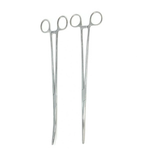 2 fórceps Rochester Pean rectos y curvos, instrumento veterinario quirúrgico de 12" - Product Image 2