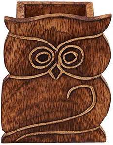 Hibou Design rustique bois porte-crayon stylo tasse Spectacle porte-lunettes bureau Caddy organisateur fournitures de bureau accessoires cadeau - Product Image 4