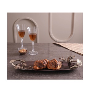 Handmade Modern Design Copper Oval Serving <b>Tray</b> for Weddings & Ramadan Dinners for Food & Cookie Serving - Product Image 1