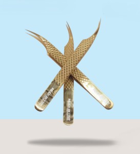 Vente en gros de pinces à cils de séparation d'isolement pointue et pointue, couleur or plasma, pince à cils en acier inoxydable - Product Image 3