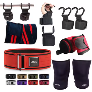 Manchon de genou en néoprène crochets d'haltérophilie Logo personnalisé accessoires de gymnastique Eva ceinture de levage enveloppes de poignet Protection de remise en forme - Product Image 1