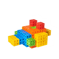 Jouet éducatif en plastique Multilink, cubes de 2 cm, pour enfants de 5 à 7 ans - Thème bâtiments modernes, ensemble de 100 pièces