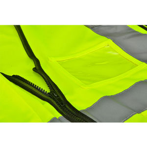 Gilet de sécurité haute visibilité en polyester imperméable, classe 1 ANSI, réfléchissant, couleur et logo personnalisés, haute qualité, léger - Product Image 4