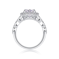 Bijoux fins coupe ovale grandes bagues Moissanite bagues de fiançailles de mariage muti-pierres pierres luxe gemme 925 bagues en argent Sterling