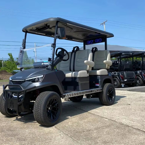 Voiturette de golf électrique blanche homologuée pour la route, 4 places, avec batterie lithium 105Ah 48V, conforme LSV, pour les centres de villégiature et les trajets urbains - Product Image 4