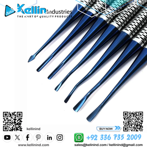 Ensemble professionnel d'élévateurs manuels pour implants dentaires, 7 pièces, instruments en titane avec revêtement coloré - Product Image 2