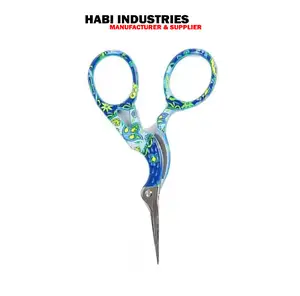 Professional Stainless Steel Sewing Thread Cut Small Vintage Classic Scissors with paper coated Color embroidery scissors