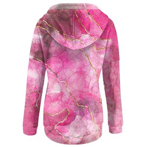 Sweat à capuche court à col roulé confortable et polyvalent pour femme Tissu tissé avec logo avant pour un usage quotidien - Product Image 2