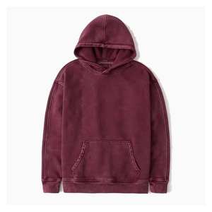 2024 Sudadera con capucha lavada con ácido de algodón 100% de alta calidad Oem sudadera térmica de gran tamaño transpirable con Sudadera con capucha de lavado ácido de cuerda - Product Image 5