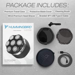 Afeitadora Eléctrica Inalámbrica de 7 Cuchillas para Hombre, Uso en Seco y Húmedo, Impermeable, con Pantalla LED, Estuche de Viaje, Idioma de Funcionamiento Alemán, IPX7 - Product Image 2