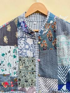 Chaquetas acolchadas de retazos de algodón Floral estilo bohemio Otoño Invierno chaqueta abrigo Streetwear Boho acolchado chaqueta Reversible - Product Image 2