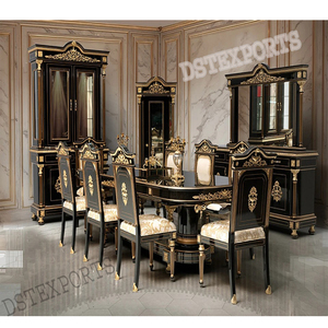 Modern 8 Seater Teak Wood Dining Table Set with Durable Design for Indoor Dining Rooms - Product Image 1