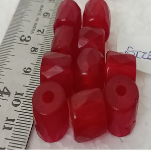 custom made Vibrant Russian <b>Red</b> Exquisite Faceted Glass Trade <b>Beads</b>. Ideal for jewelry designer - Product Image 1