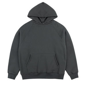 Sweats à capuche pour hommes personnalisés Boxy Fit Streetwear Heavyweight Basics Cotton Blended Drop Shoulder Pullover Sweatshirts à capuche - Product Image 1