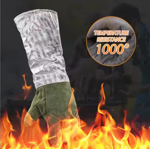 Guantes de Seguridad para Soldadura, Guantes Aislantes de Papel de Aluminio, Guantes Aluminizados de Alta Temperatura, Resistentes al Calor, para Bomberos - Product Image 4