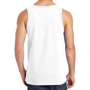 Chemise douce sans manches en coton filé à anneaux Débardeurs en coton doux et décontracté Chemises sans manches musculaires unies - Product Image 2