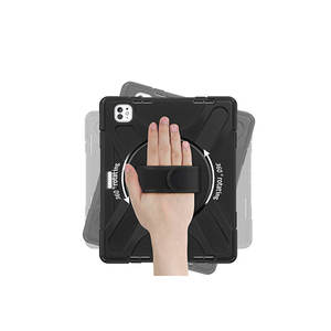 Étui de protection Netzy 2024 Defender pour iPad Pro 13, housse de tablette en silicone noir avec matériaux en TPU, PC, cuir et plastique, 11 pouces - Product Image 4