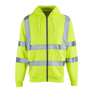<b>Men</b> Stripe Patchwork Hooded <b>Hoodies</b> Reflective Visibility Workwear Coat Color Block <b>Work</b> Wear - Product Image 4