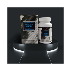 Livcol Charbon actif 250mg Comprimés Extrait de plantes du fabricant indien de gros pour les soins de santé - Product Image 4