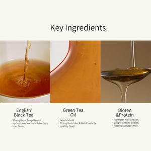 Huile capillaire au thé noir anglais, huile de thé vert, biotine et protéines, revitalise, renforce, protège, donne de l'éclat, des cheveux doux et faciles à coiffer - Product Image 3