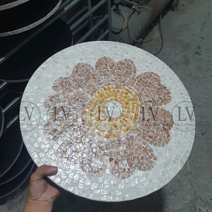 เสื่อปูรองจานหอยมุกแบบใหม่ประดับเปลือกหอยสำหรับงานแต่งงานทำด้วยมือจากเวียดนามขายส่ง - Product Image 5