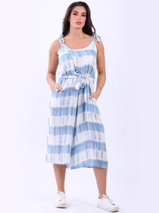 Mono ligero informal de verano de ajuste relajado, transpirable, fácil de usar, mono con cuello en V para mujer al mejor precio - Product Image 2