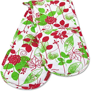 Meita Home Hot grab Double gant de cuisine fabricant plaid imprimé 2 pièces gant de four en silicone antidérapant coton résistant à la chaleur - Product Image 5