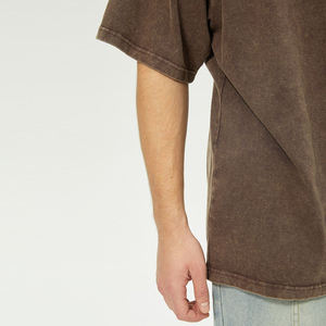 OEM design 230GSM 100% coton délavé à l'acide T-shirt vintage pour homme T-shirt unisexe oversize décontracté à manches courtes pour hommes - Product Image 5