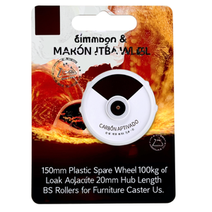 150mm <b>Plastic</b> Spare <b>Wheel</b> with 800kg Load Capacity 20mm Axle Diameter 58mm Hub Length BS Rollers for Furniture Caster Use - Product Image 3
