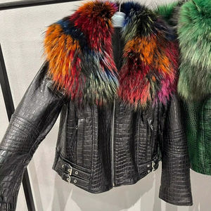 Veste en cuir élégante pour femmes de haute qualité authentique, design personnalisé en nylon pour l'automne/hiver, imperméable, coupe-vent, meilleure qualité pour l'extérieur - Product Image 1