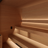 Sauna Traditionnel Modulaire d'Extérieur pour 3-5 Personnes, Kit de Cabane de Jardin DIY en Bois Thermique, Spa à Domicile