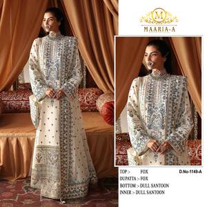 Vêtements indiens de style pakistanais pour femmes pantalon Kurti droit en georgette brodé Dupatta Salwar Kameez indien pakistanais - Product Image 2