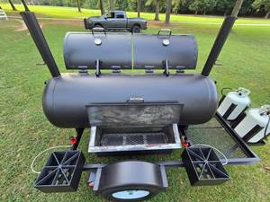 Parrilla Ahumadora de Acero Resistente para Remolque con Tanque de Gas, Barbacoa Móvil para Exteriores - Product Image 3