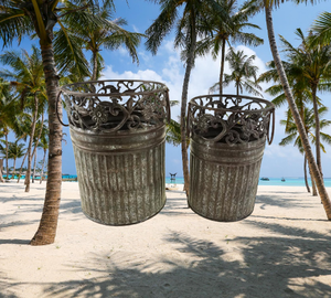 Maceta de Metal galvanizado gris más vendida con mango Maceta decorativa para el hogar y el jardín hecha a mano en la India - Product Image 4