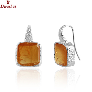 Conception populaire Quartz Gemstone 925 Sterling Silver Dangle Charm Boucles d'oreilles pour les femmes Party Jewelry Wholesale - Product Image 5