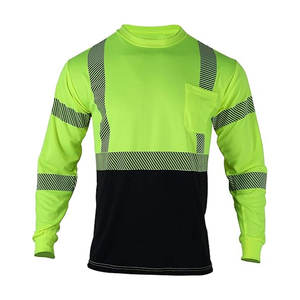 Camisetas de Alta Visibilidad para Hombre y Mujer, Clase 3, Manga Larga, Reflectantes, de Seguridad para Construcción, Duraderas, Cumplen con ANSI - Product Image 1