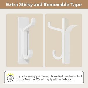 Extra Sticky Stainless Steel Self-Adhesive Wall Mounted Door <b>Hook</b> for Hanging <b>Towel</b> Coat Clothes Purse Hat & Keys - Product Image 3