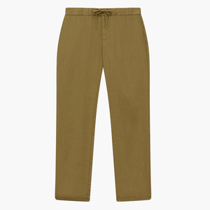 Pantalones de lona informales personalizados para hombre, delgados, de colores sólidos, ligeros, transpirables, cintura elástica, cierre de cordón - Product Image 5
