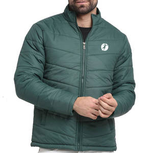 2024 nueva moda Color sólido chaqueta de burbujas para hombre ropa de calle de invierno con cuello levantado estilo de calle a prueba de viento - Product Image 1