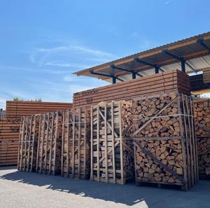 100% Hardwood BIOMASS Dried Kiln Hardwood <b>Logs</b> on 2m3 Crates 25cm Dried Birch Ash Firewood <b>Logs</b> for Burning Warming - Product Image 5