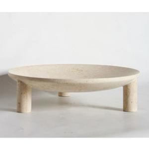 New stylish hot best Luxury Natural Travertine Stone Multi <b>Wick</b> <b>Candle</b> Bowl <b>for</b> Center Table Styling Modern Home Fragrance Decor - Product Image 3