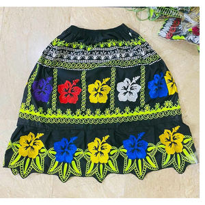 Hot Selling Female Pohnpei <b>Skirt</b> Floral Pattern Embroidered Midi <b>Elastic</b> <b>Waist</b> <b>Skirts</b> Island Micronesian Casual <b>Skirts</b> for Women - Product Image 6