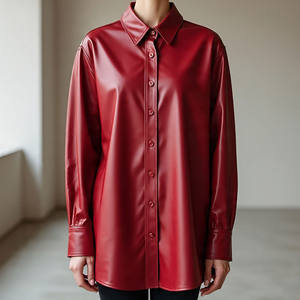 Camisas de Vestir Transpirables de Punto con Estampado Animal de Cuero Genuino de Estilo Urbano para Hombre, Nuevo Diseño, Cuello Personalizado OEM, Manga Larga - Product Image 4