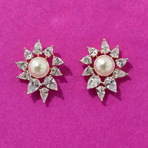 Wholesaler And Manufacturer Cubic Zirconia <b>Tops</b> With Rhodium 2 Tone Plating - Product Image 1