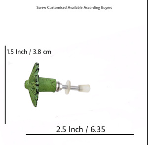 Venta caliente Jardín de hierro fundido flores verdes perillas cajón armario manija Tiradores para cocina tocador dormitorio sala de estar almacén - Product Image 3