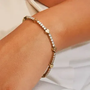 Pulsera de tenis vintage para mujer con 6 diamantes naturales de corte redondo, plata de ley chapada en oro, certificada por IGI - Product Image 3