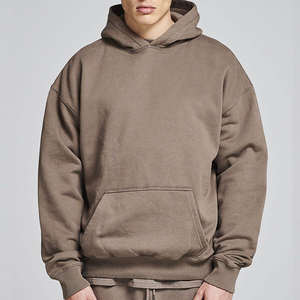 Hombres de alta calidad 100% algodón grueso pesado francés Terry Fleece pulóver con capucha personalizado de gran tamaño Drop Shoulder Hoodies para hombres - Product Image 1