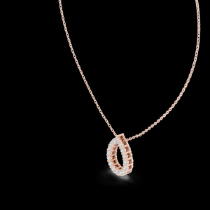 Colgante de Diamante con Halo de Lágrima en Oro de 14K y 18K, Certificado por IGI, Joyería Fina de Lujo para Mujer con Diseño Elegante - Product Image 6
