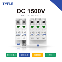 Dispositivo de Protección Contra Sobretensiones TYPLE TPU7-40 T2 2P DC 500V/600V/1000V 20kA/40kA SPD para Sistemas Solares Fotovoltaicos, Protección Contra Rayos, UL94V-0, Retardante de Llama